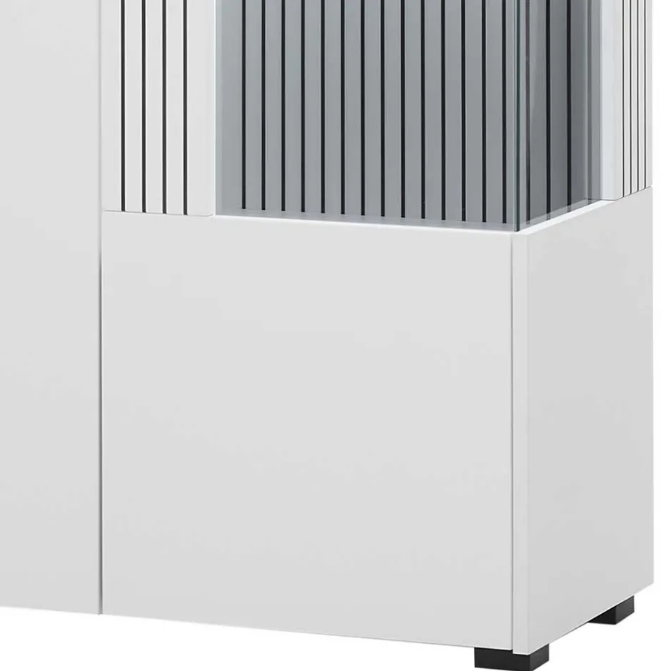 Wohnwand Kombination in Weiß - Dualkos (vierteilig)^Wohnen Discount