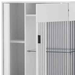 Wohnwand Kombination in Weiß - Dualkos (vierteilig)^Wohnen Discount