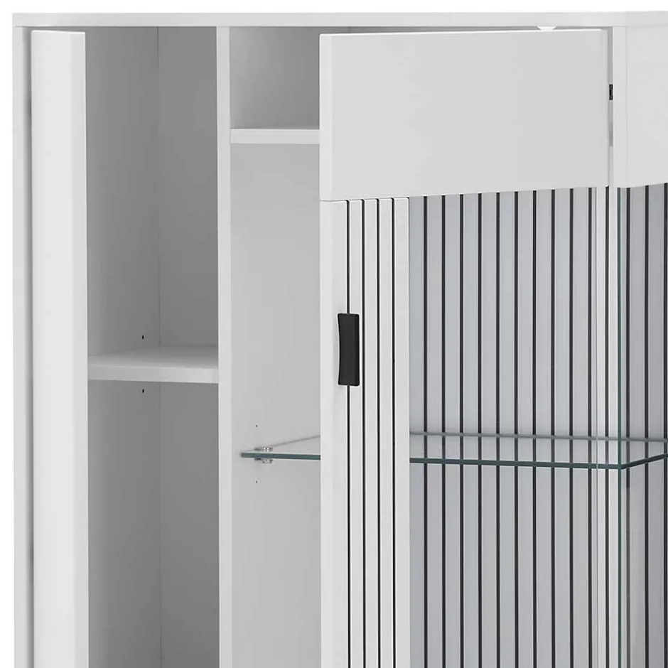 Wohnwand Kombination in Weiß - Dualkos (vierteilig)^Wohnen Discount