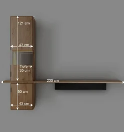 Wohnwand Kombination Set - Kantino (vierteilig)^Wohnen