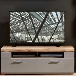 Wohnwand Möbel in Grau & Eiche - Fraguca (vierteilig)^Wohnen Discount