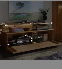 Wohnwand Möbel Kombination aus Wildeiche - Millena (dreiteilig)^Wohnen Best