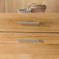 Wohnen Wohnwand Möbel Set aus Wildeiche - Loitons (vierteilig)