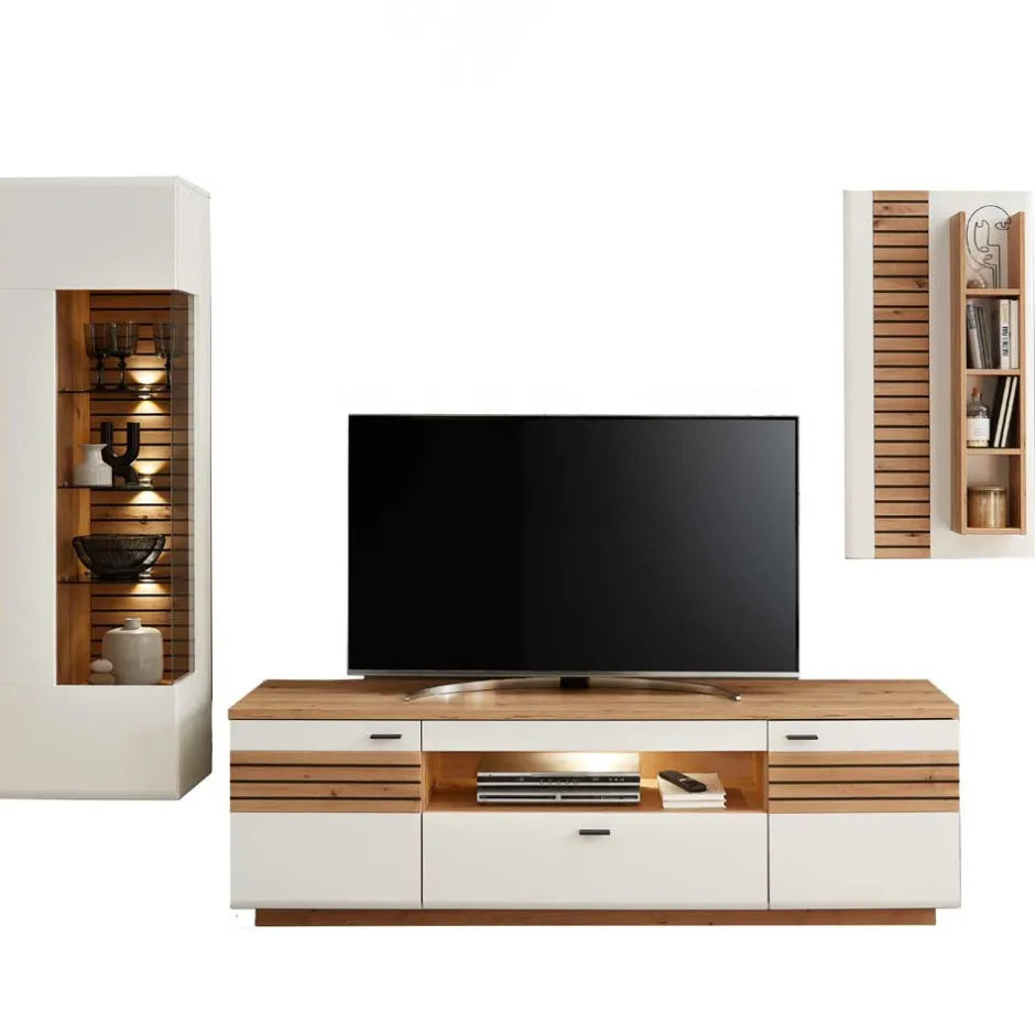 Wohnen Wohnwand Möbel Zusammenstellung 239 cm breit - Niam (dreiteilig)