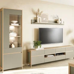 Wohnen Wohnwand Möbelset in Eukalyptus - Promo (dreiteilig)