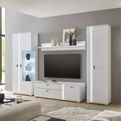 Wohnwand mit LED Licht Möbelset - Tirol (vierteilig)^Wohnen Hot