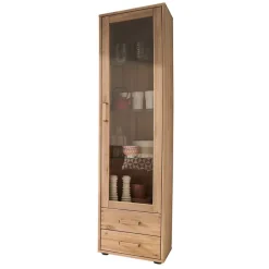 Wohnen Wohnwand Vitrine in Eiche Bianco - Dulciana