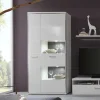 Wohnen Wohnwand Vitrine Tacroma in Hochglanz Weiß