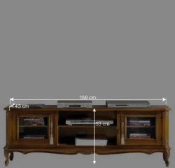 Wohnen Wohnwand Vitrinen & TV Board - Carlenna (dreiteilig)