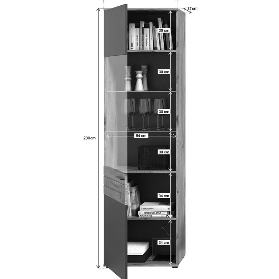 Wohnen Wohnwand Wohnkombination - 251 cm breit - Lucios (dreiteilig)