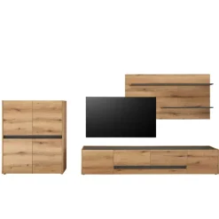 Wohnen Wohnwand-Kombination in Wildeiche - Colomania (dreiteilig)