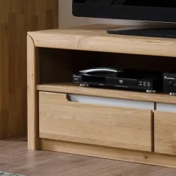 Wohnzimmer Anbauwand Croconia aus Wildeiche Massivholz (dreiteilig)^Wohnen New