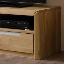 Wohnzimmer Anbauwand Croconia aus Wildeiche Massivholz (dreiteilig)^Wohnen New