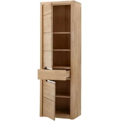 Wohnzimmer Anbauwand Croconia aus Wildeiche Massivholz (dreiteilig)^Wohnen New