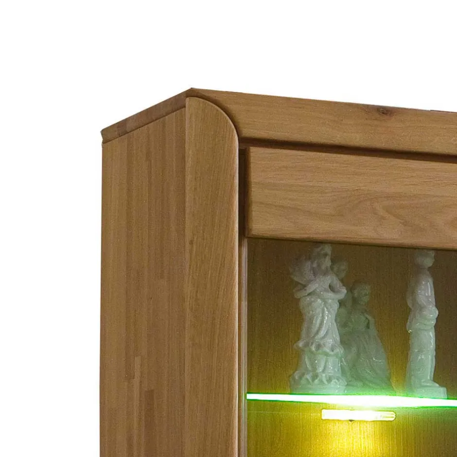 Wohnzimmer Anbauwand Croconia aus Wildeiche Massivholz (dreiteilig)^Wohnen New