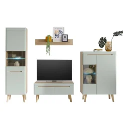 Wohnzimmer Anbauwand im Skandi Design - Armina (vierteilig)^Wohnen Clearance