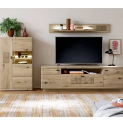 Wohnzimmer Anbauwand in Asteiche Hell - Losiamos (dreiteilig)^Wohnen