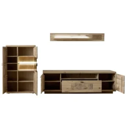 Wohnzimmer Anbauwand in Asteiche Hell - Losiamos (dreiteilig)^Wohnen