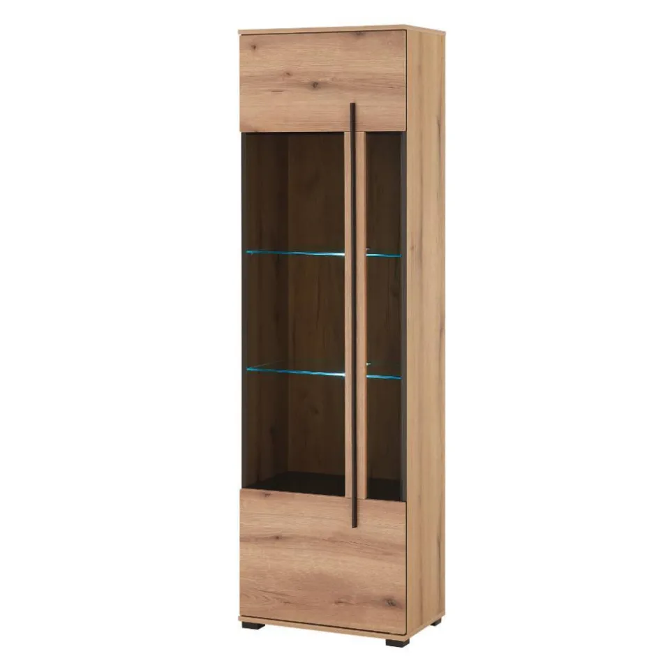 Wohnen Wohnzimmer Anbauwand in Eiche - Brocus (dreiteilig)