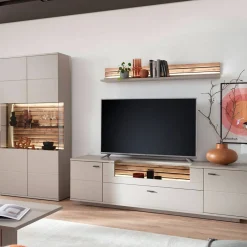 Wohnzimmer Anbauwand in Grau - Teorina (dreiteilig)^Wohnen Discount