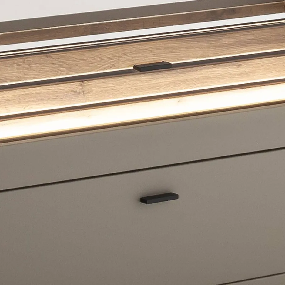 Wohnzimmer Anbauwand in Grau - Teorina (dreiteilig)^Wohnen Discount