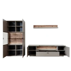 Wohnzimmer Anbauwand in Grau - Teorina (dreiteilig)^Wohnen Discount