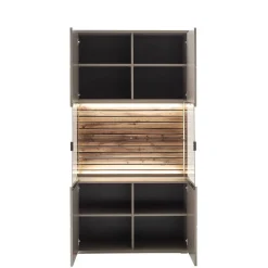 Wohnzimmer Anbauwand in Grau - Teorina (dreiteilig)^Wohnen Discount