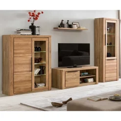 Wohnen Wohnzimmer Anbauwand teilmassiv - Nelenia (vierteilig)