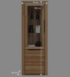 Wohnen Wohnzimmer Anbauwand teilmassiv - Nelenia (vierteilig)