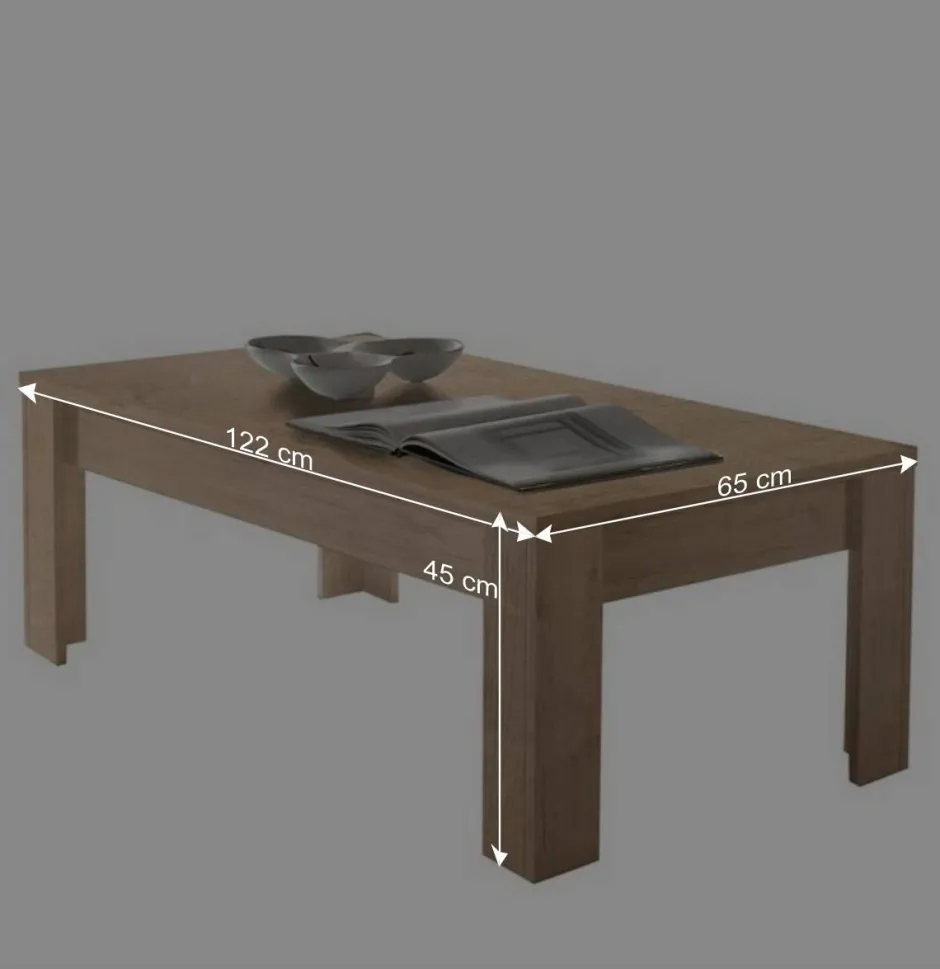 Wohnen Wohnzimmer Couchtisch im Eiche Dekor - Rodonda