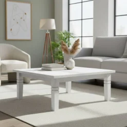 Wohnzimmer Couchtisch Onesti in Weiß Kiefer massiv^Wohnen Clearance