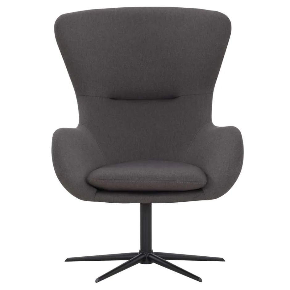 Wohnzimmer Designsessel in Dunkelgrau Stoff - Dessina^Wohnen New