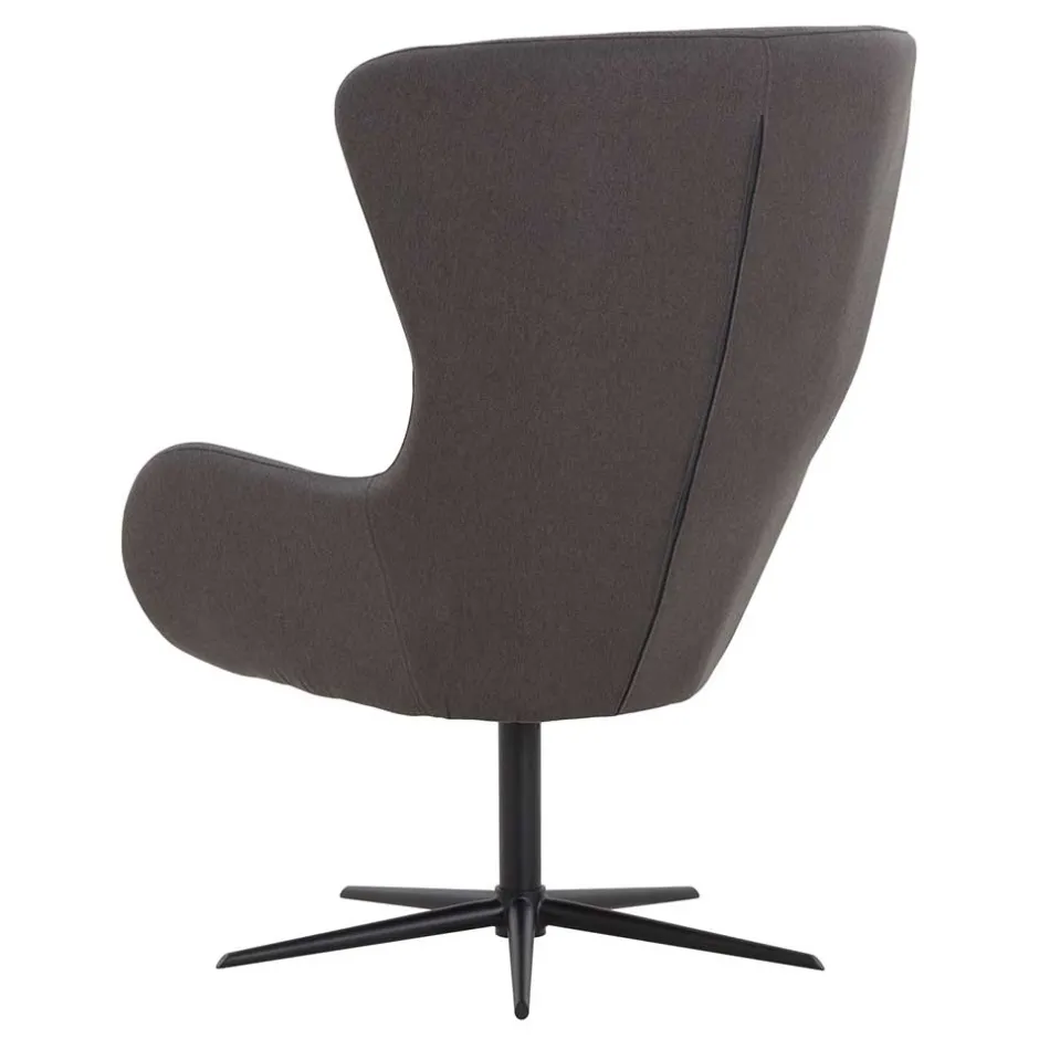 Wohnzimmer Designsessel in Dunkelgrau Stoff - Dessina^Wohnen New