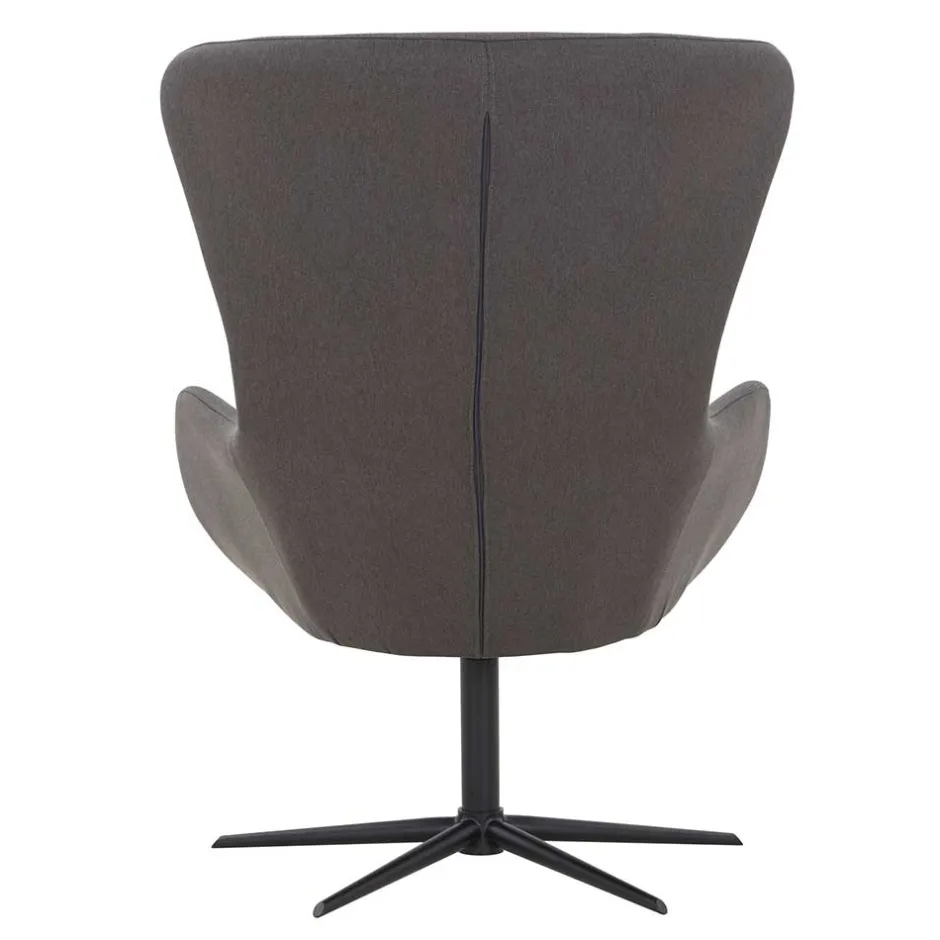 Wohnzimmer Designsessel in Dunkelgrau Stoff - Dessina^Wohnen New