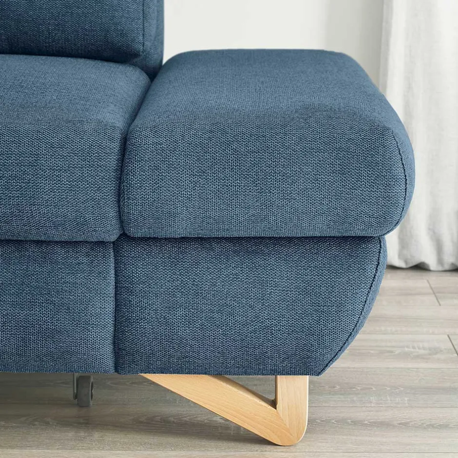 Wohnen Wohnzimmer Ecksofa in Blau - Baonga