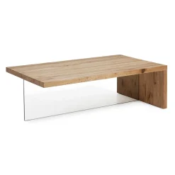 Wohnzimmer Eichentisch Bondoville mit Glas Fuß^Wohnen