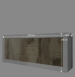 Wohnen Wohnzimmer Highboard & Sideboard - Olvenion (zweiteilig)