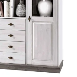 Wohnen Wohnzimmer Highboard Mirandesca in Grau Weiß
