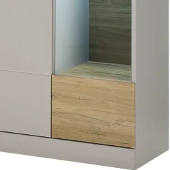 Wohnen Wohnzimmer Highboard mit Glas Einsatz - Lioscas