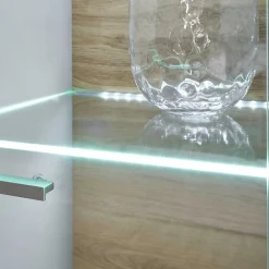 Wohnen Wohnzimmer Highboard mit Glas Einsatz - Lioscas