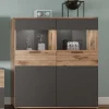 Wohnzimmer Highboard mit Glaseinsätzen - Lucios^Wohnen
