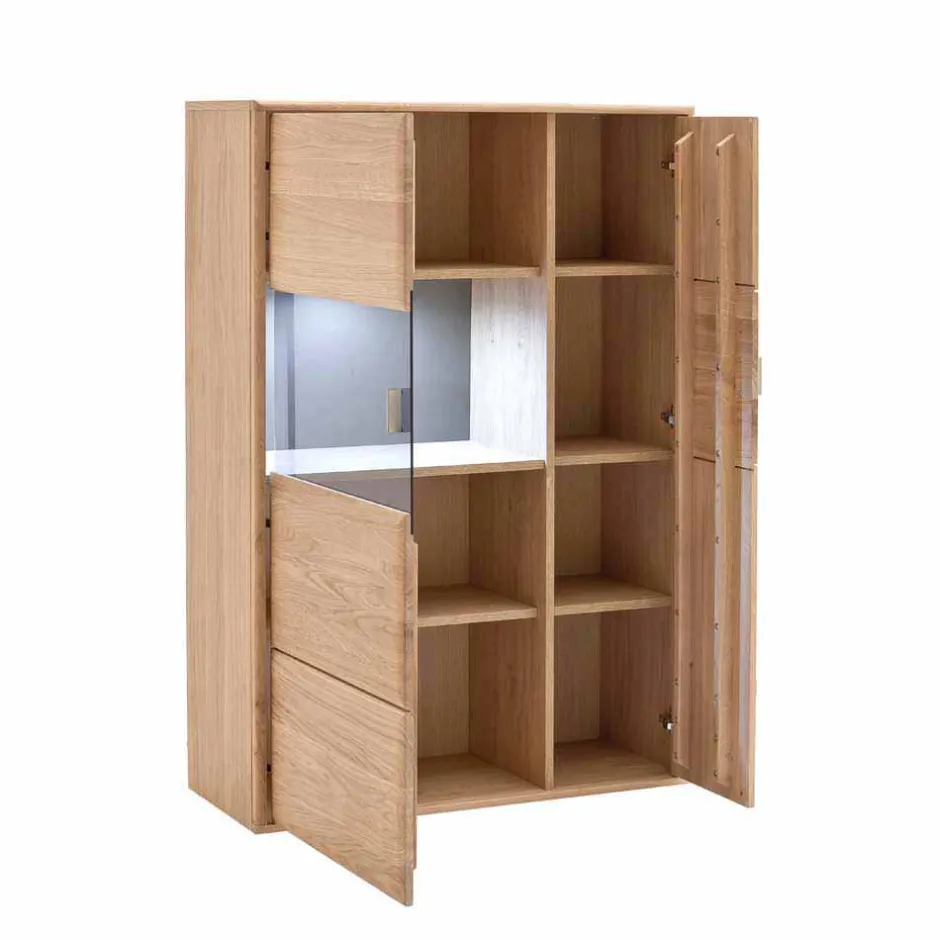 Wohnen Wohnzimmer Highboard Vernella aus Eiche Bianco
