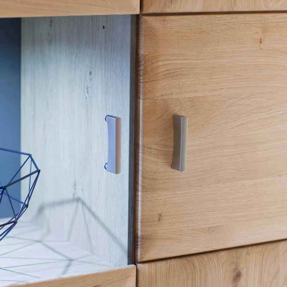 Wohnen Wohnzimmer Highboard Vernella aus Eiche Bianco