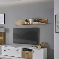 Wohnzimmer Hängeboard in Wildeiche Optik - Nenaloro^Wohnen Discount