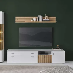 Wohnzimmer Hängeboard in Wildeiche Optik - Nenaloro^Wohnen Discount