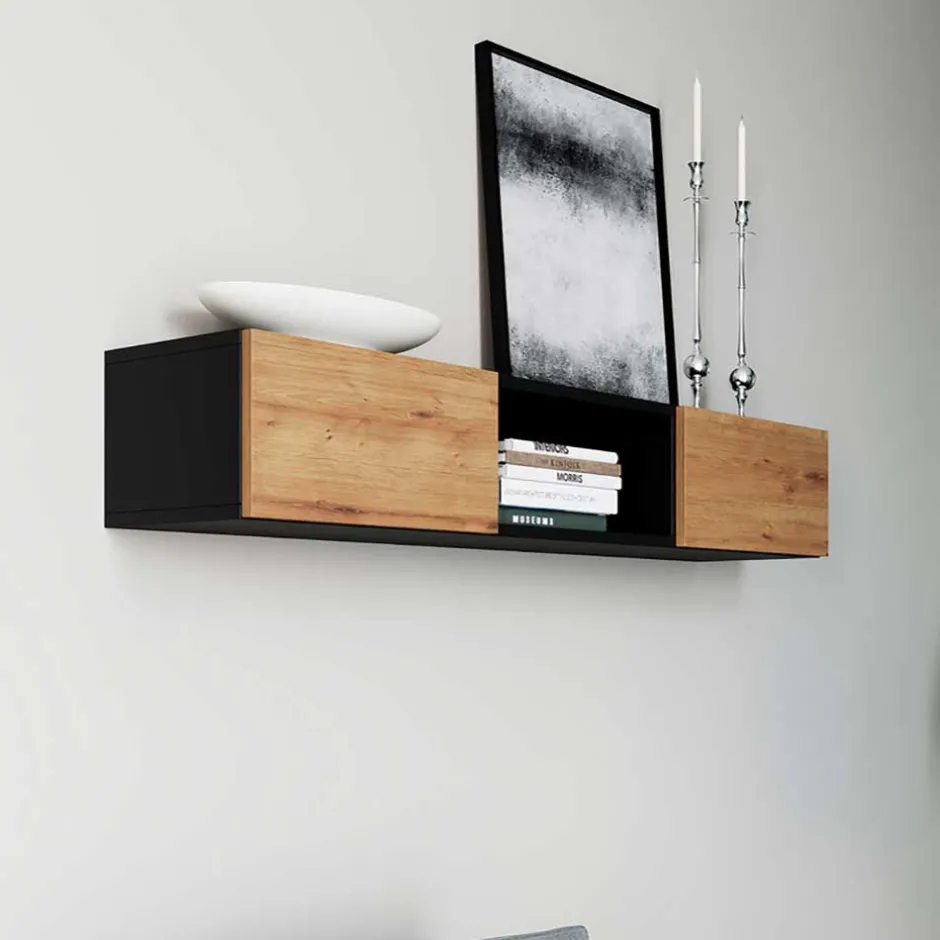 Wohnen Wohnzimmer Hängeschrank mit zwei Türen & Fach - Cavan