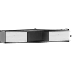 Wohnen Wohnzimmer Hängeschrank mit zwei Türen & Fach - Cavan