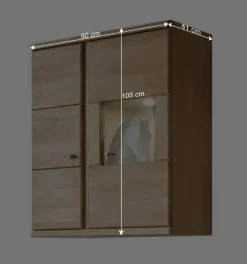 Wohnen Wohnzimmer Hängevitrine Smonia aus Wildeiche Bianco