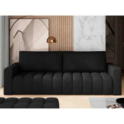 Wohnzimmer Klappsofa in Schwarz Samt - Graland^Wohnen New