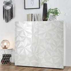 Wohnzimmer Möbel in Weiß glänzend - Vovasoma (dreiteilig)^Wohnen Hot